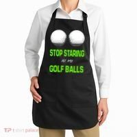 Stop Staring At My Golf Balls Apron thumb 2