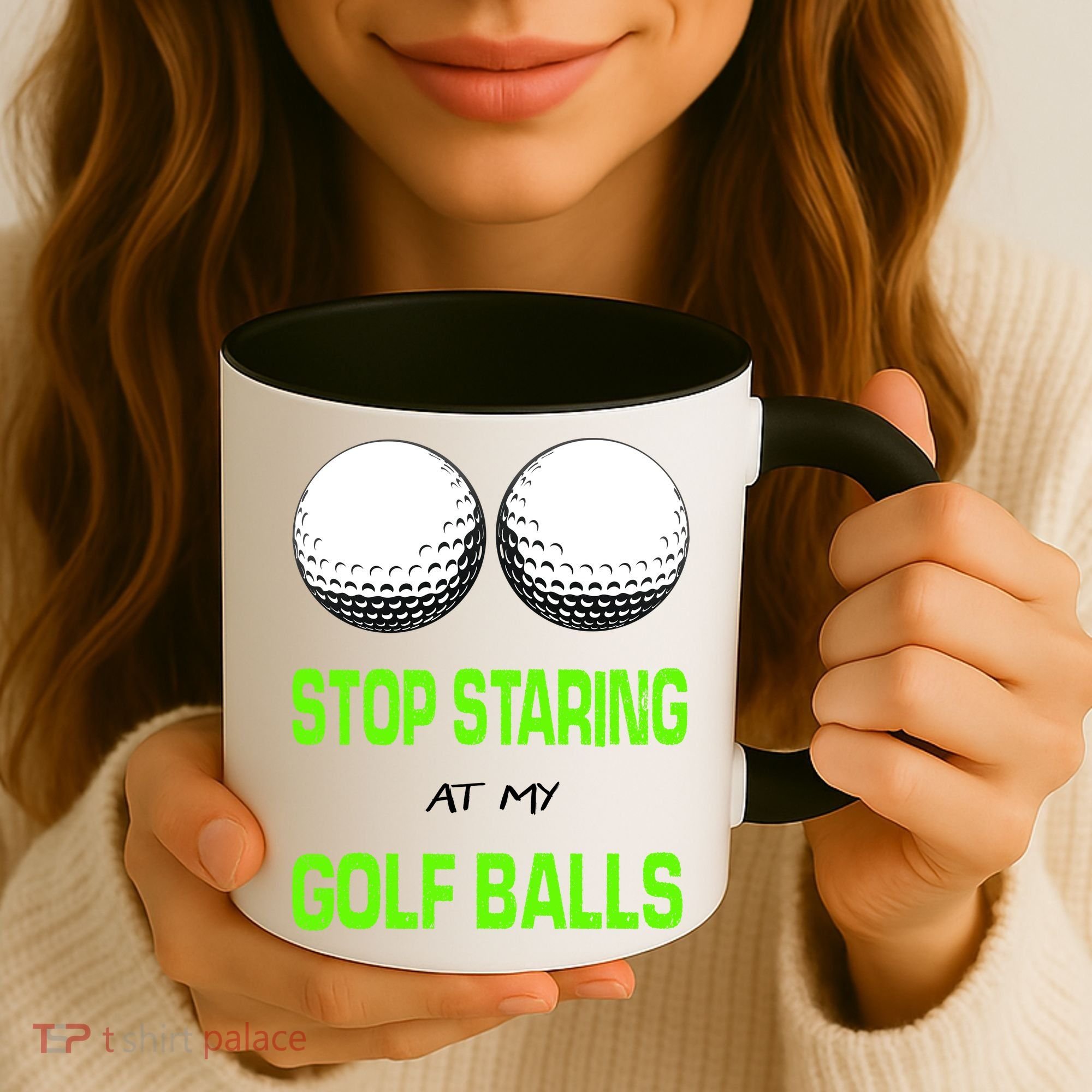 Stop Staring At My Golf Balls Coffee Mug