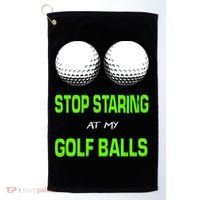 Stop Staring At My Golf Balls Golf Towel thumb 0