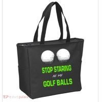 Stop Staring At My Golf Balls Tote Bag thumb 2
