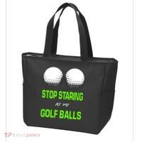 Stop Staring At My Golf Balls Tote Bag thumb 3
