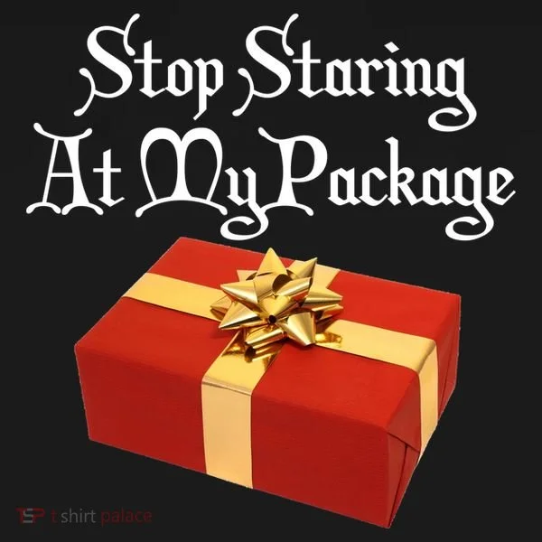 Stop Staring At My Package Christmas Present X-Mas Backpack