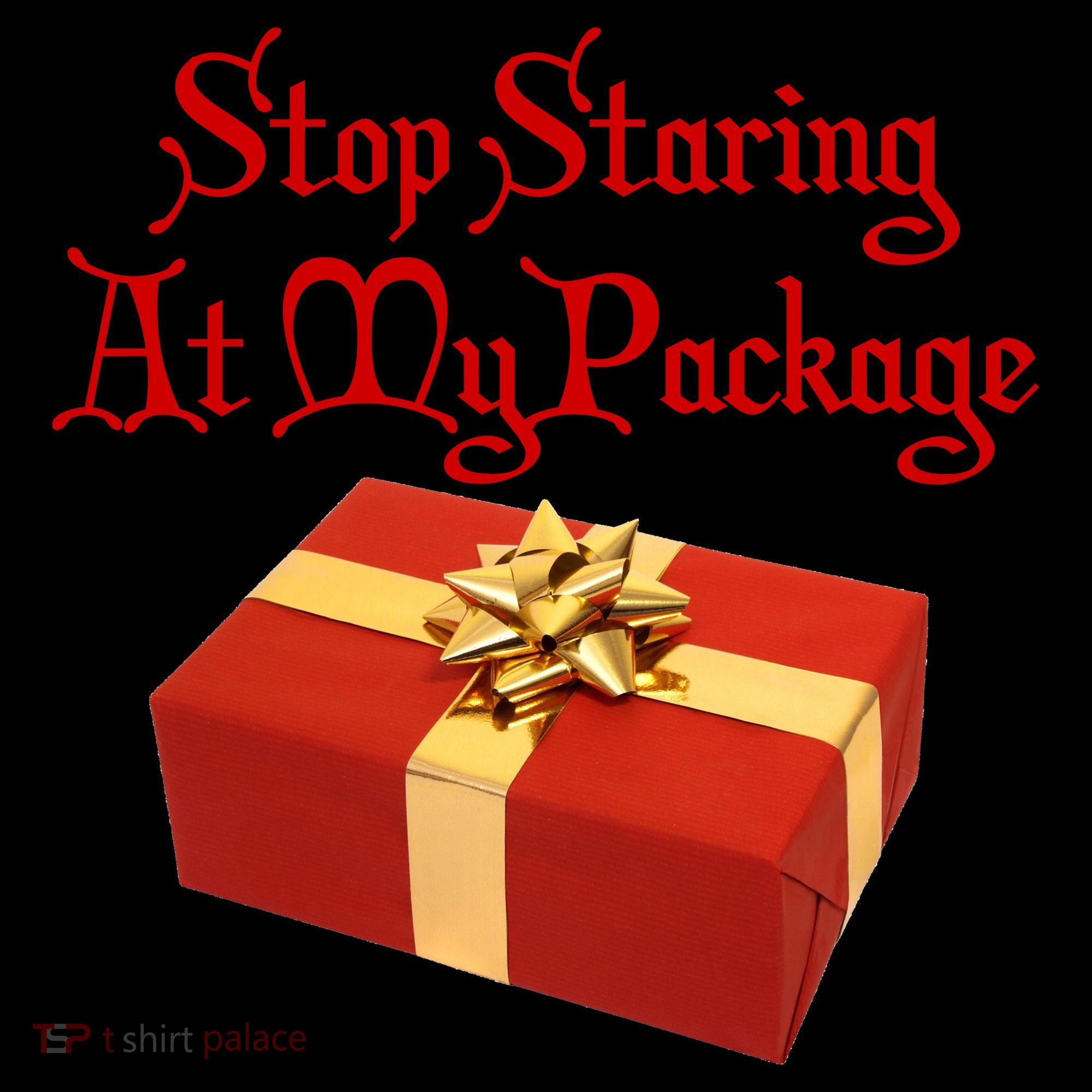 Stop Staring At My Package Christmas Present X-Mas Coffee Mug