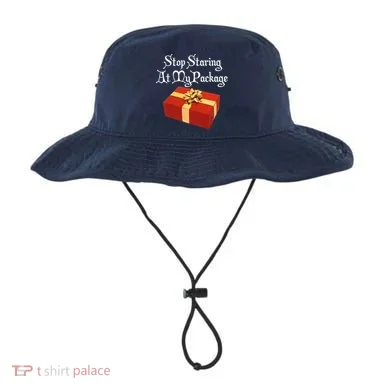 Stop Staring At My Package Christmas Present X-Mas Bucket Hat