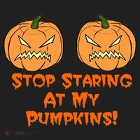 Stop Staring At My Pumpkins Halloween Costume Women's Sweatshirt thumb 2