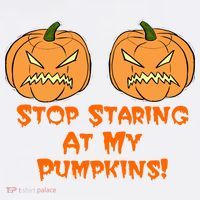 Stop Staring At My Pumpkins Halloween Costume Apron thumb 3
