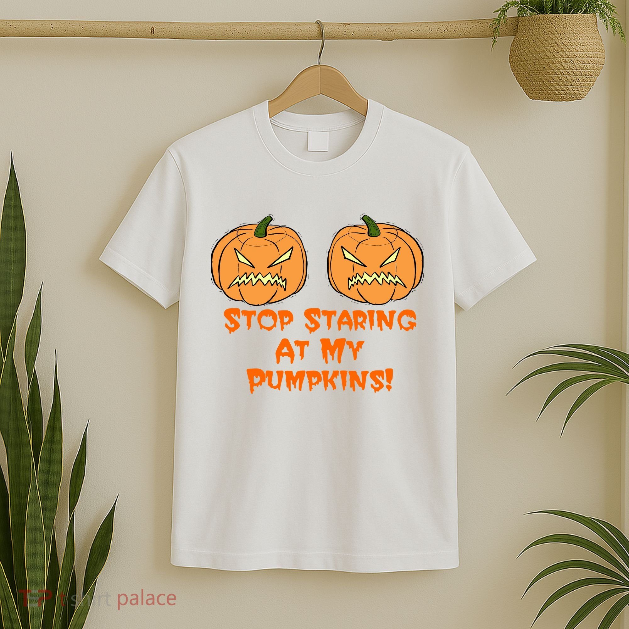 Stop Staring At My Pumpkins Halloween Costume T-Shirt