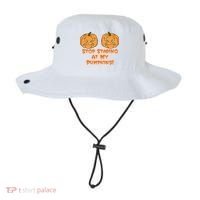 Stop Staring At My Pumpkins Halloween Costume Bucket Hat thumb 0