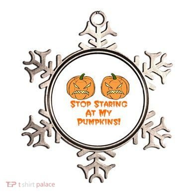 Stop Staring At My Pumpkins Halloween Costume Ornament