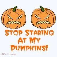 Stop Staring At My Pumpkins Halloween Costume Tank Top thumb 6