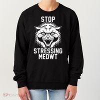 Stop Stressing Meowt Angry Cat Women's Sweatshirt thumb 0