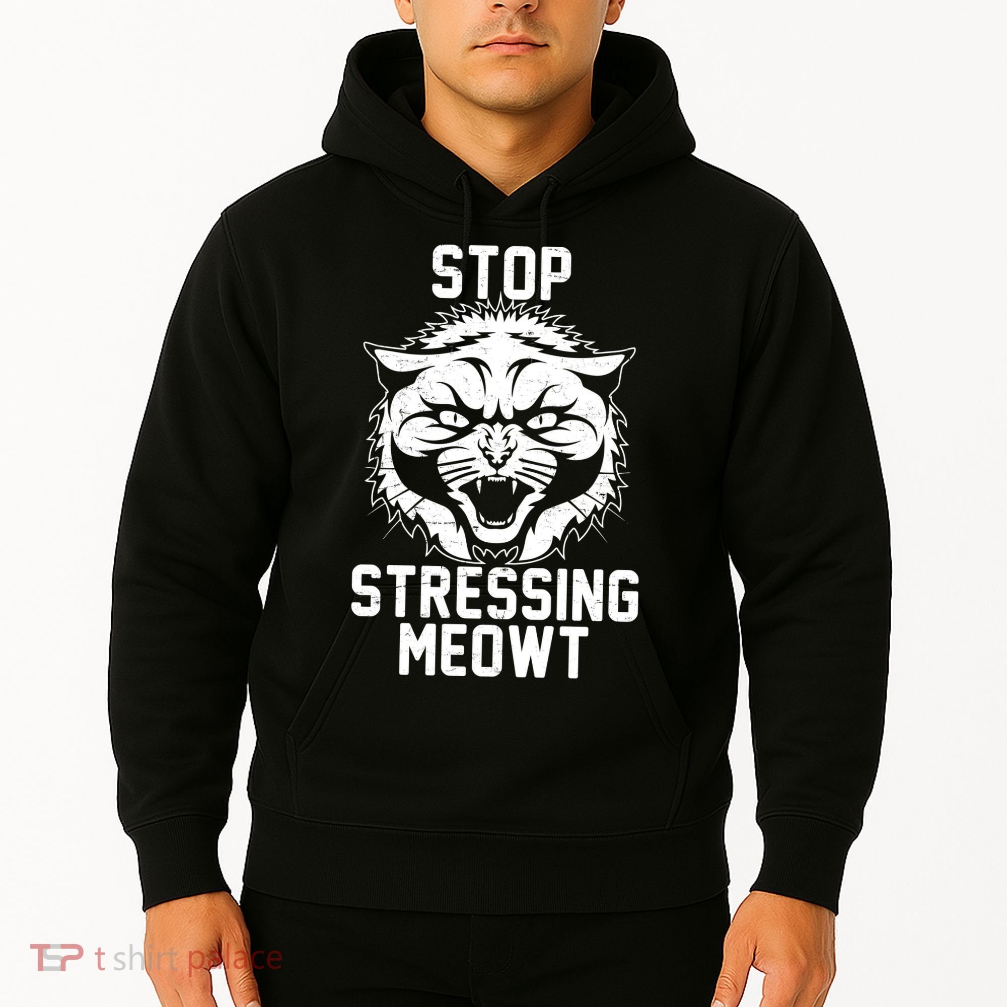 Stop Stressing Meowt Angry Cat Hoodie