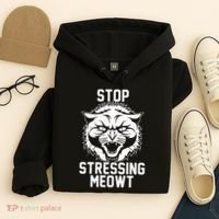 Stop Stressing Meowt Angry Cat Hoodie thumb 4
