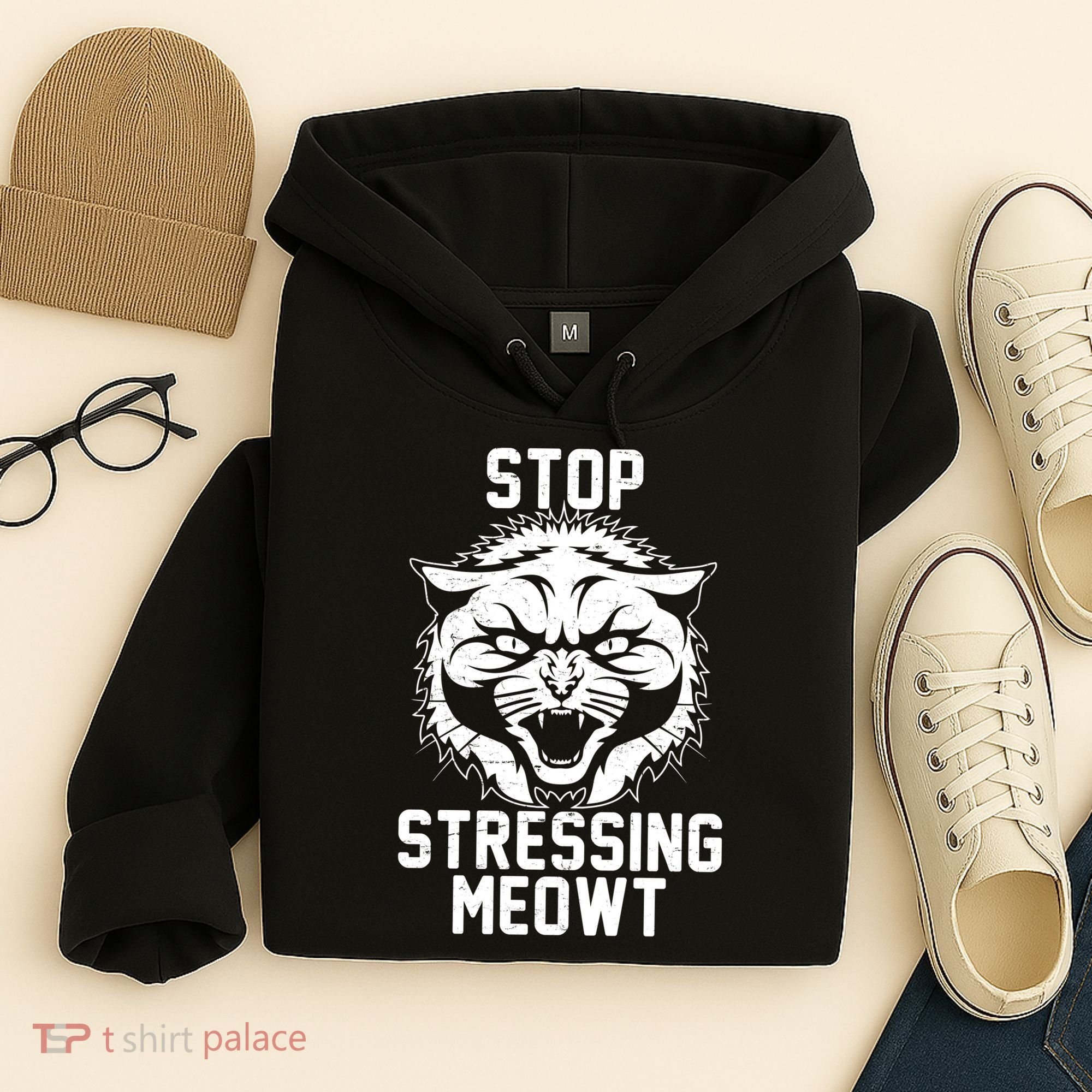 Stop Stressing Meowt Angry Cat Hoodie