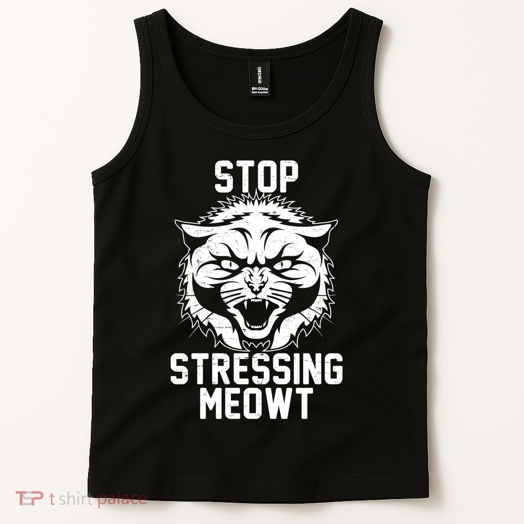 Stop Stressing Meowt Angry Cat Tank Top