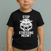 Stop Stressing Meowt Angry Cat Toddler T-Shirt thumb 2