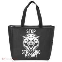 Stop Stressing Meowt Angry Cat Tote Bag thumb 0