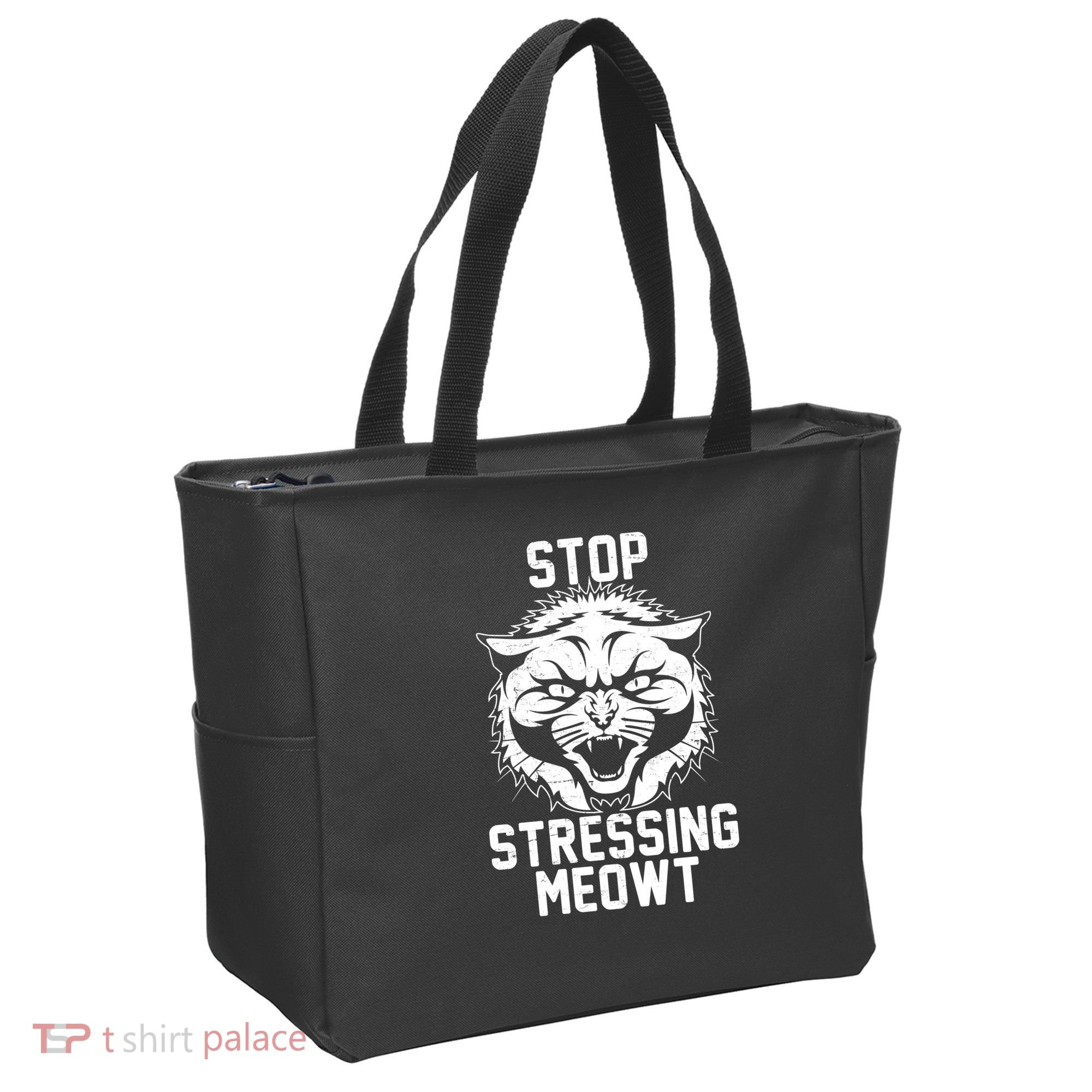 Stop Stressing Meowt Angry Cat Tote Bag