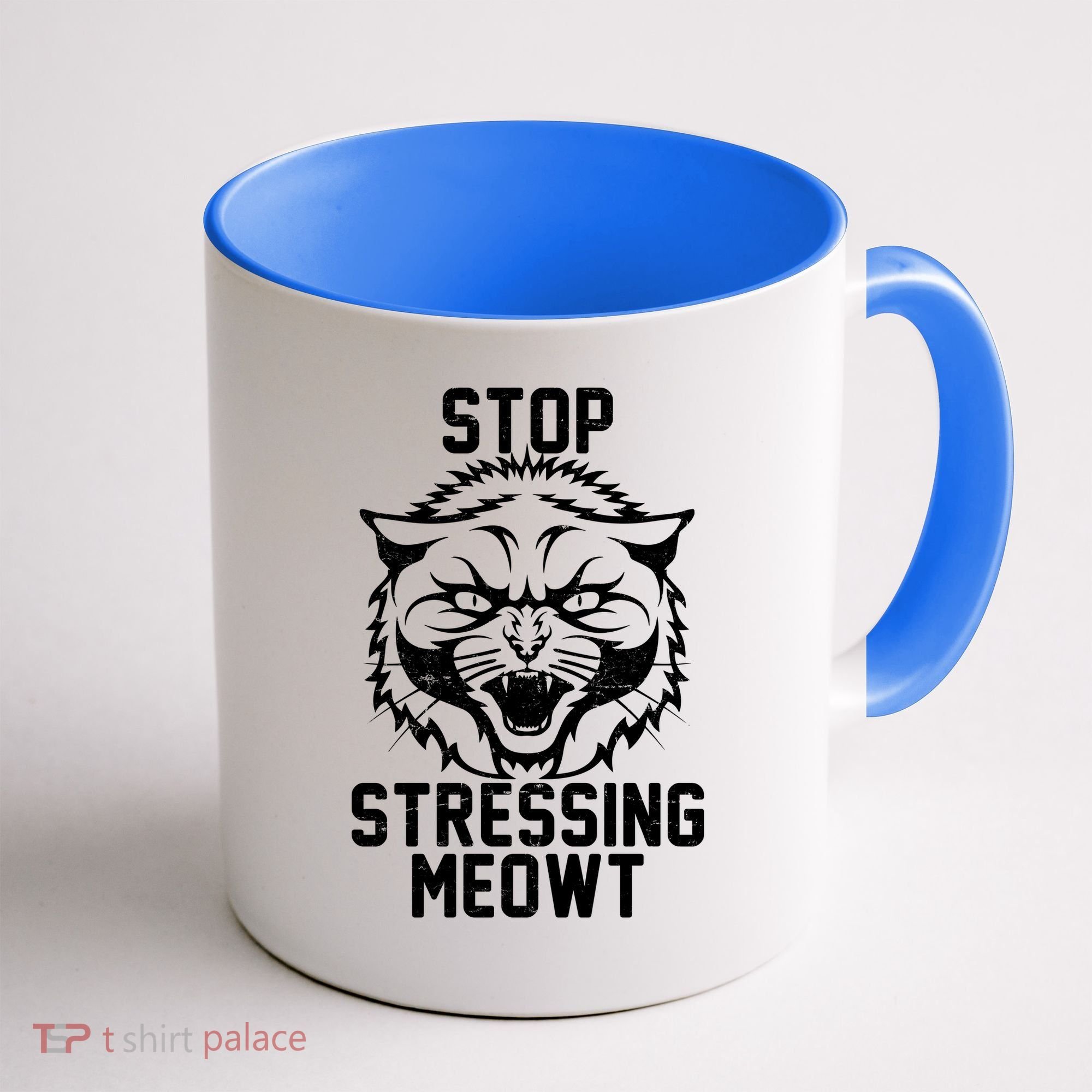 Stop Stressing Meowt Angry Cat Coffee Mug