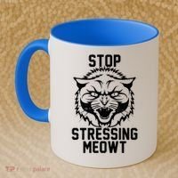 Stop Stressing Meowt Angry Cat Coffee Mug thumb 2