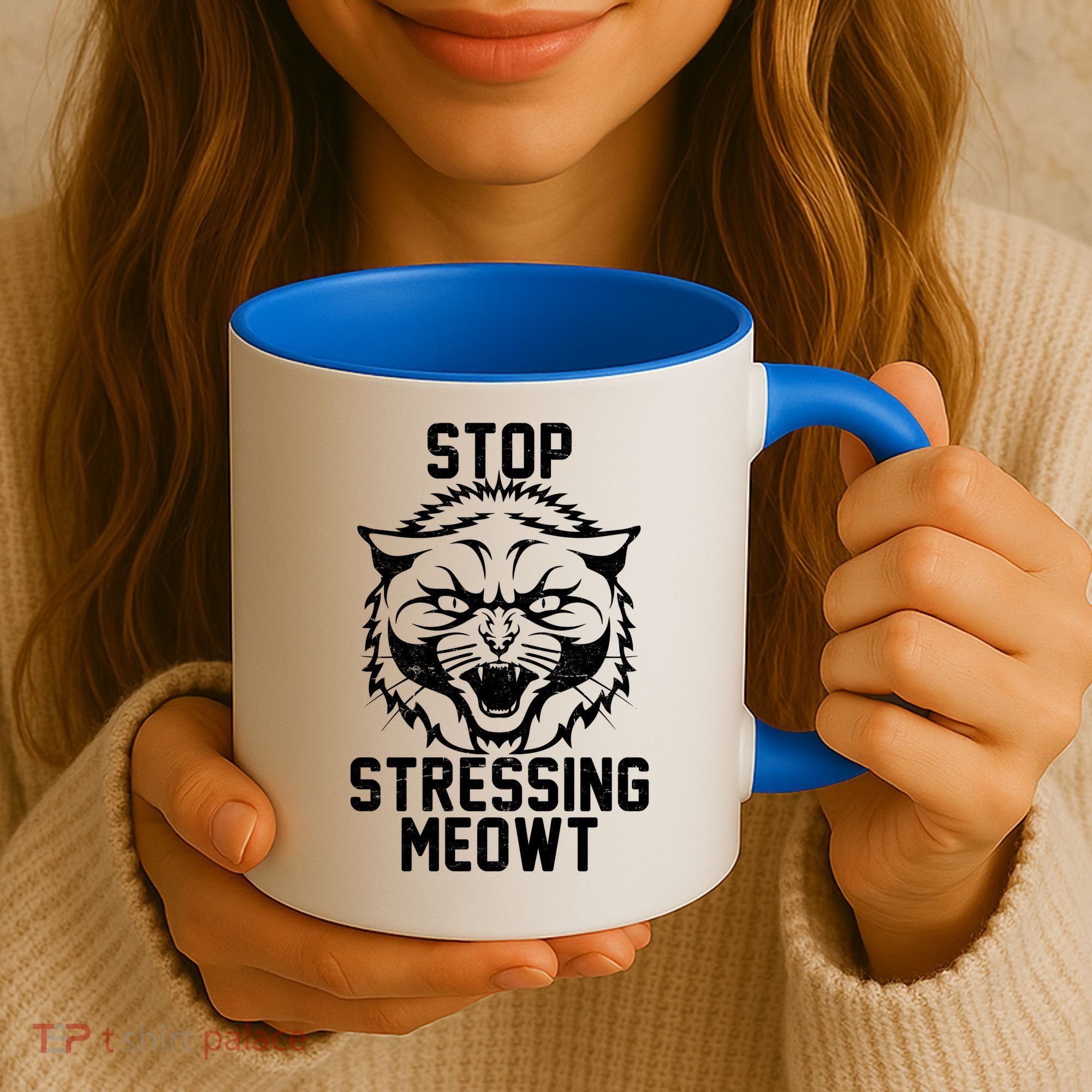 Stop Stressing Meowt Angry Cat Coffee Mug