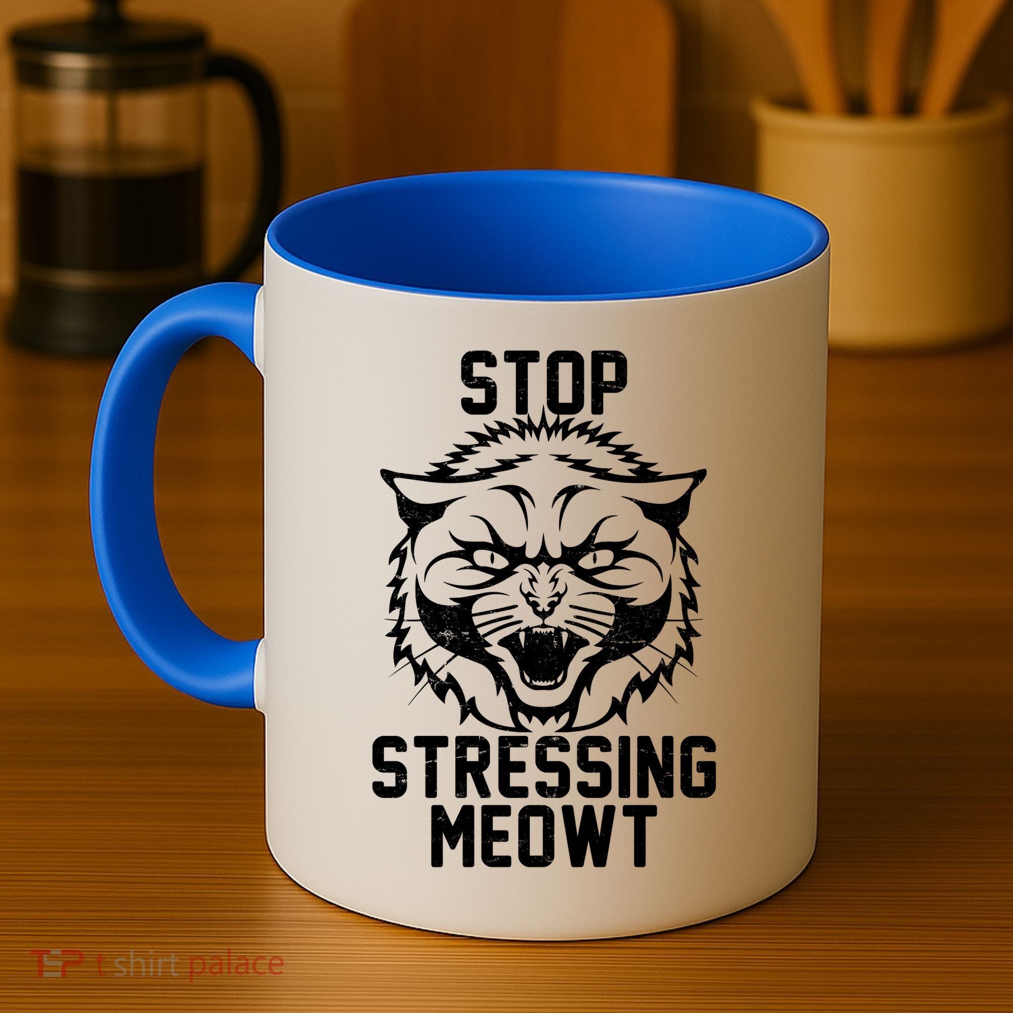 Stop Stressing Meowt Angry Cat Coffee Mug