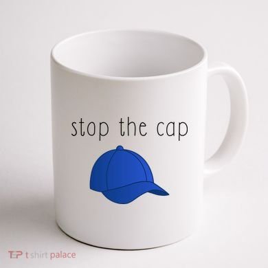 Stop The Cap Coffee Mug back