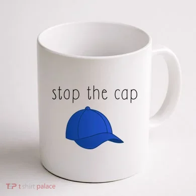 Stop The Cap Coffee Mug back