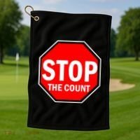 Stop The Count Golf Towel thumb 1