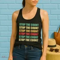 Stop The Count Word Mashup Women's Tank Top thumb 2