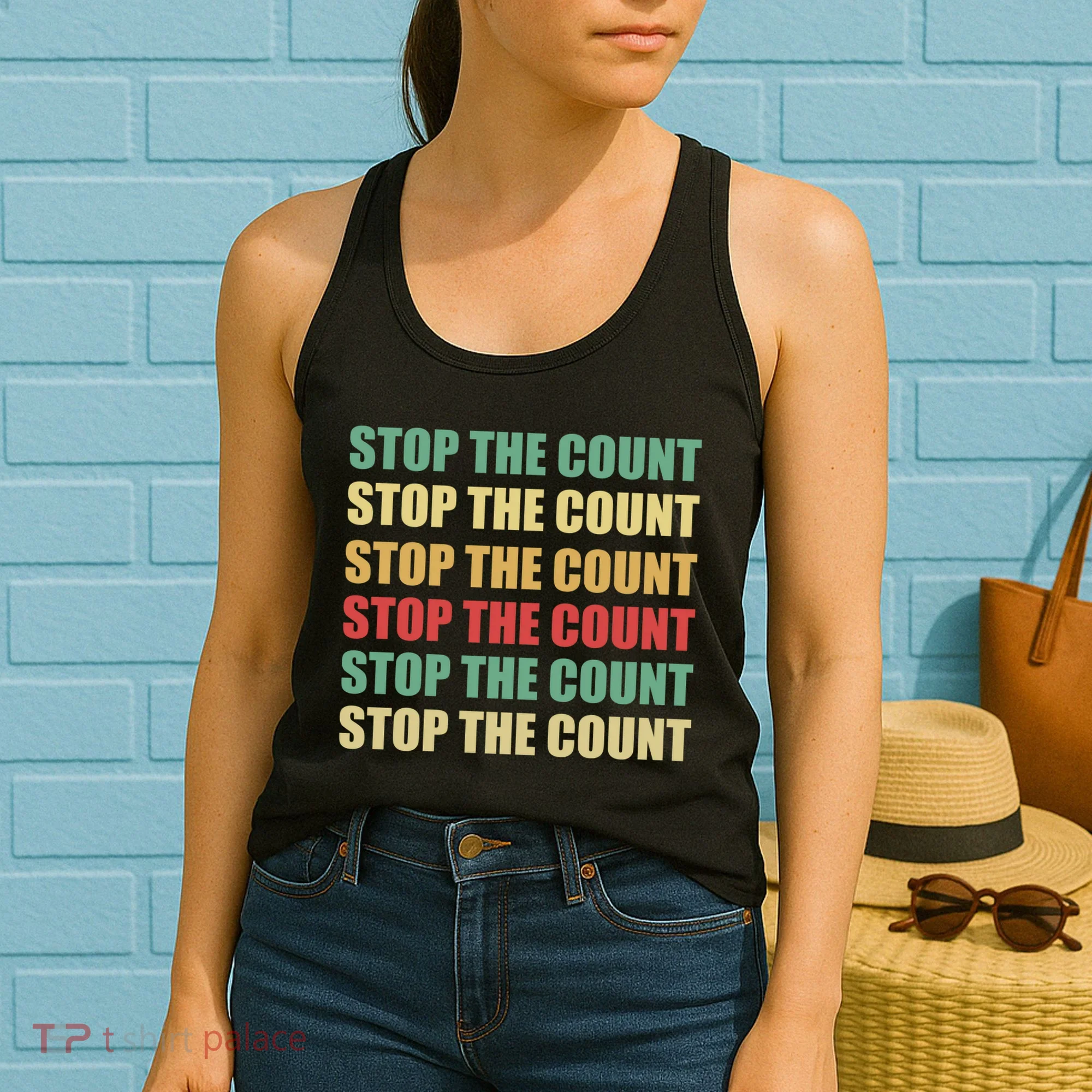 Stop The Count Word Mashup Women's Tank Top