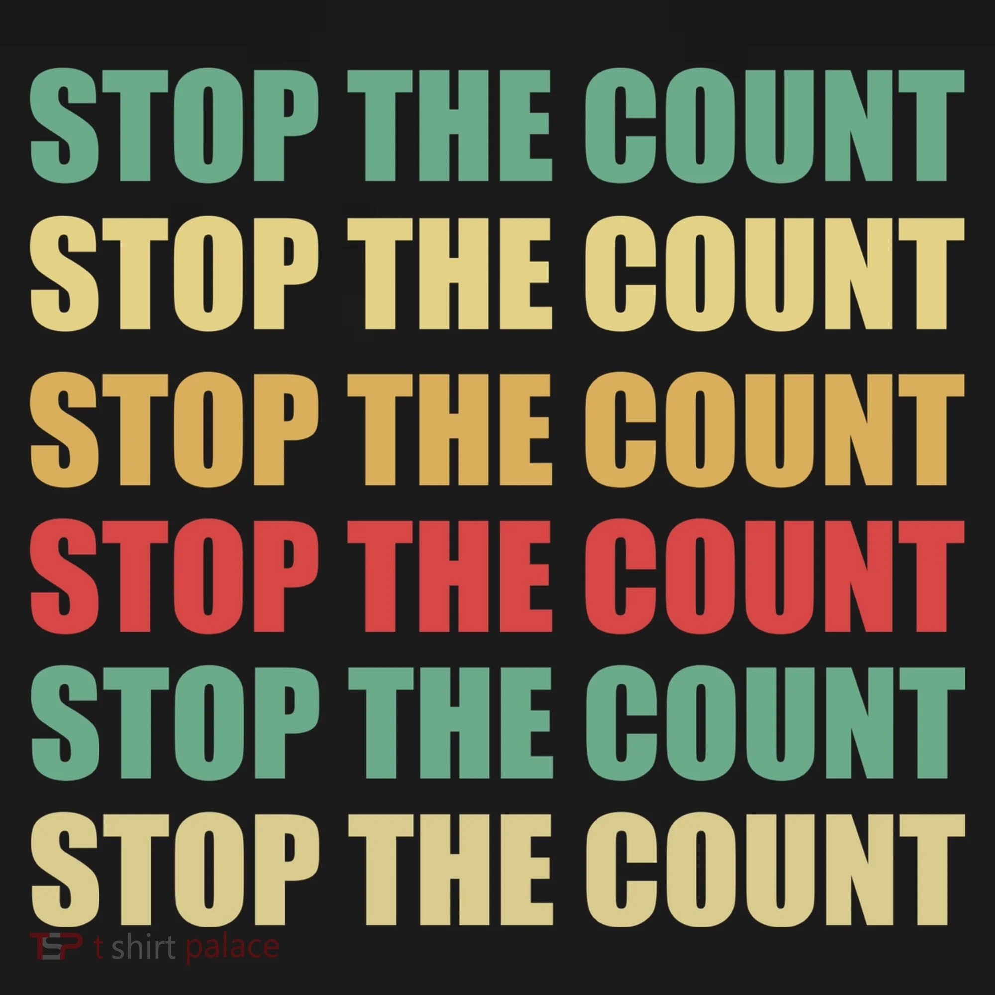 Stop The Count Word Mashup Women's Tank Top