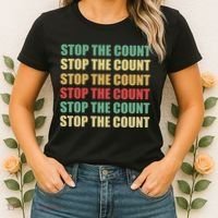 Stop The Count Word Mashup Women's T-Shirt thumb 2