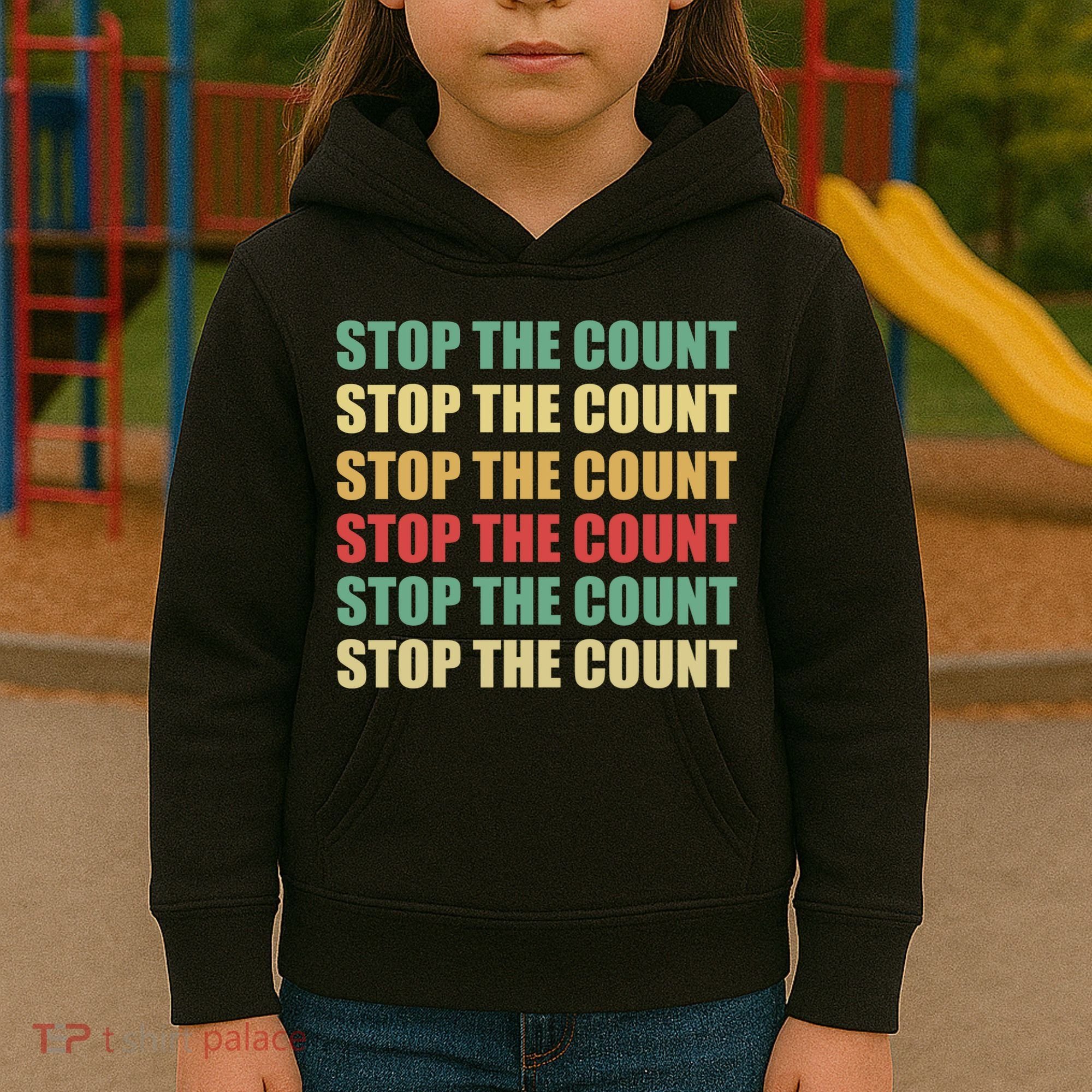 Stop The Count Word Mashup Kids Hoodie