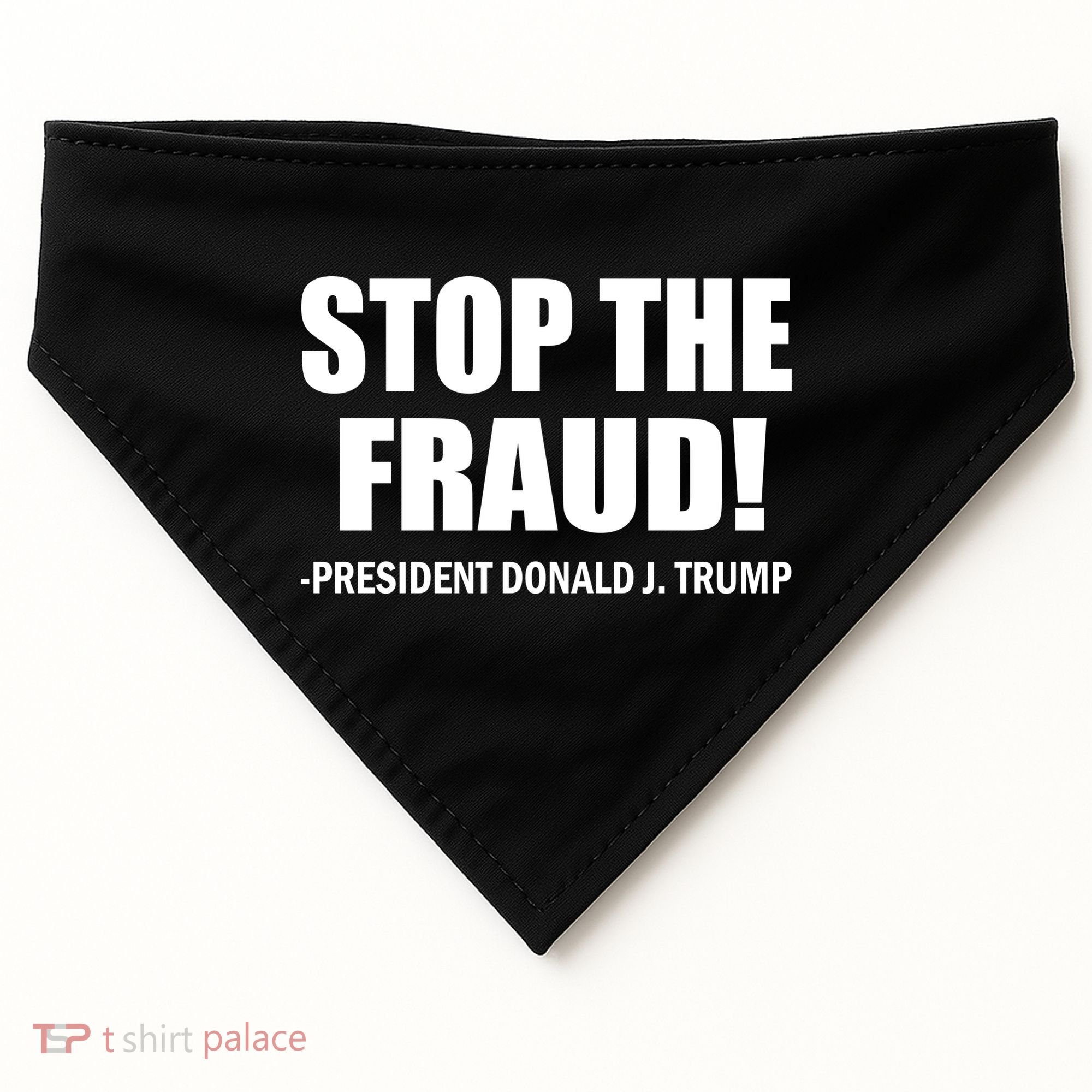 Stop The Fraud Donald J Trump USA-Made Doggie Bandana