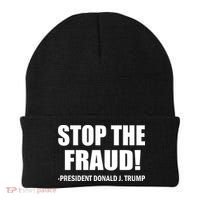 Stop The Fraud Donald J Trump Beanie thumb 0