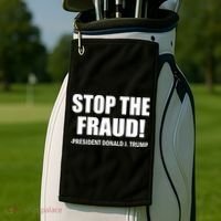 Stop The Fraud Donald J Trump Golf Towel thumb 2