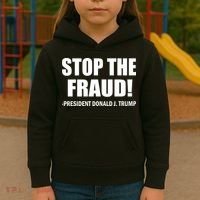 Stop The Fraud Donald J Trump Kids Hoodie thumb 3