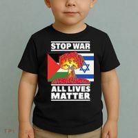 Stop War All Lives Matter Israel Palestine Toddler T-Shirt thumb 2