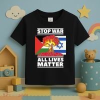 Stop War All Lives Matter Israel Palestine Toddler T-Shirt thumb 3