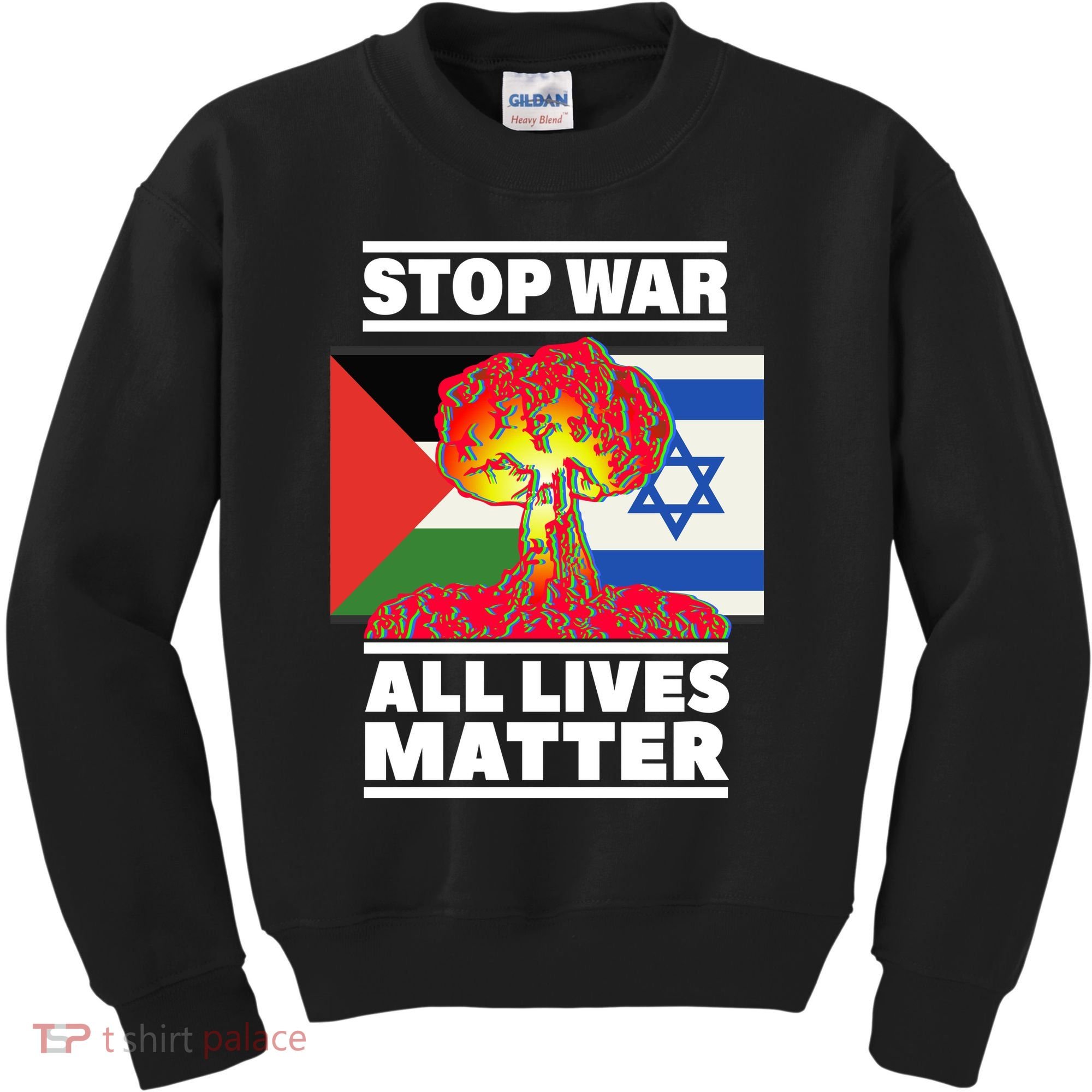 Stop War All Lives Matter Israel Palestine Kids Sweatshirt