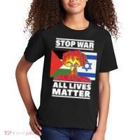 Stop War All Lives Matter Israel Palestine Kids T-Shirt thumb 2