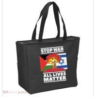 Stop War All Lives Matter Israel Palestine Tote Bag thumb 2