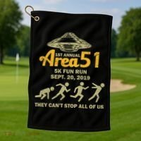 Storm Area 51 5K Fun Run Golf Towel thumb 1