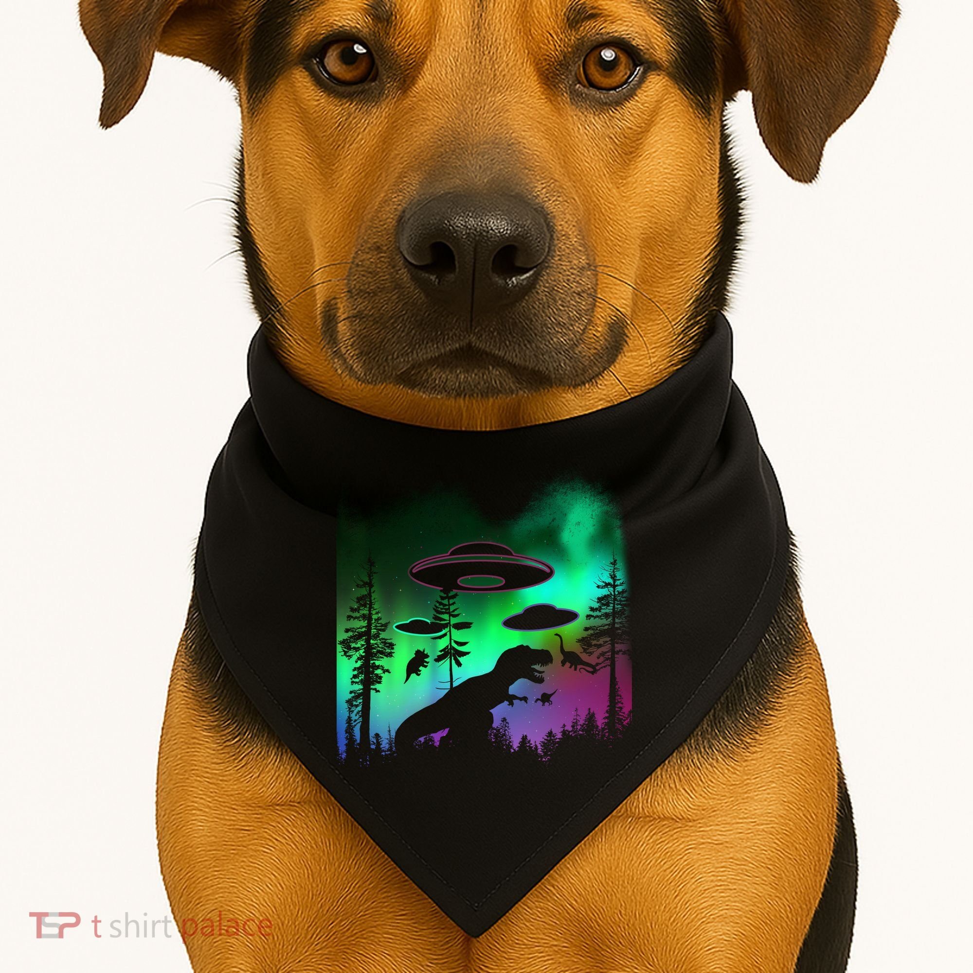 Storm Area 51 Alien Dinosaur UFO USA-Made Doggie Bandana