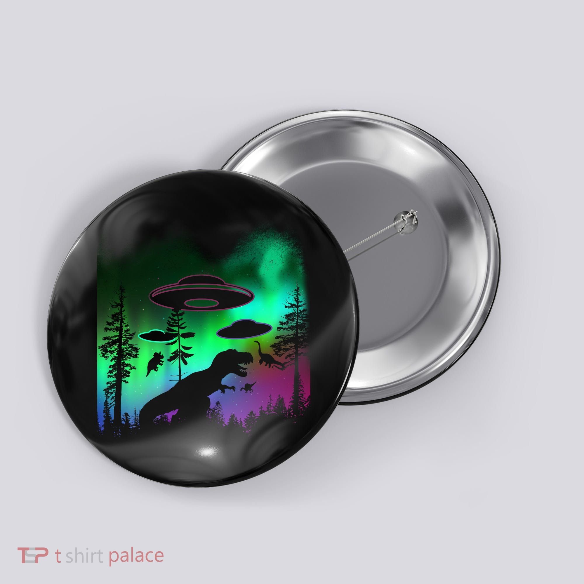 Storm Area 51 Alien Dinosaur UFO Button