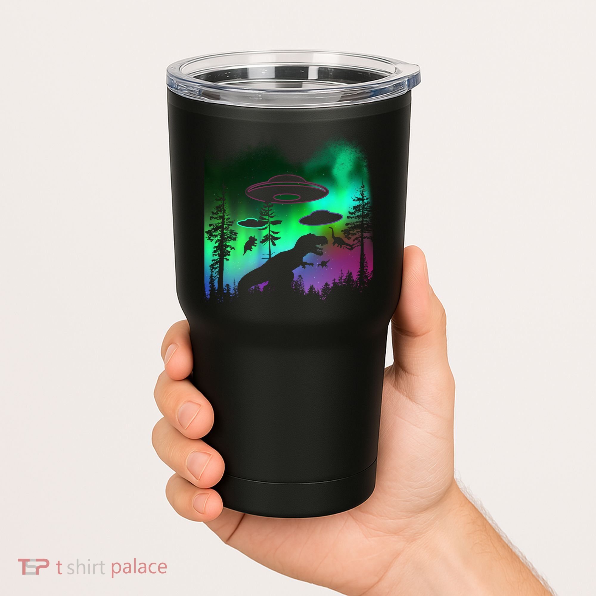 Storm Area 51 Alien Dinosaur UFO Tumbler