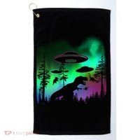 Storm Area 51 Alien Dinosaur UFO Golf Towel thumb 0