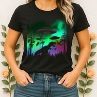 Storm Area 51 Alien Dinosaur UFO Women's T-Shirt thumb 2