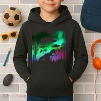 Storm Area 51 Alien Dinosaur UFO Kids Hoodie thumb 2